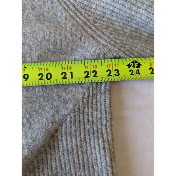 Sylvian Heach Long Sleeve High‎ Low Hem Cropped Sweater Medium Heathered Gray - Picture 7 of 8